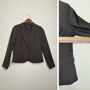 Banana Republic Petite Blazer Jacket One-Button Women's Size 4P Deep Grey Office